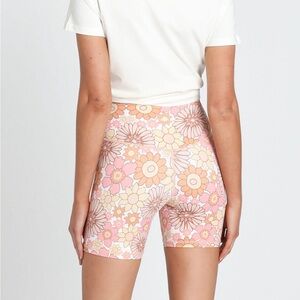 Kavala Pink Floral Biker Shorts